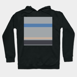 A mild jumble of Arsenic, Pinkish Grey, Cool Grey and Cyan Azure stripes. Hoodie